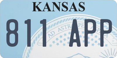 KS license plate 811APP