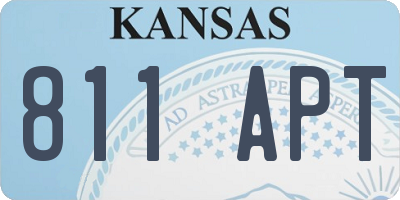 KS license plate 811APT