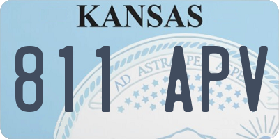 KS license plate 811APV