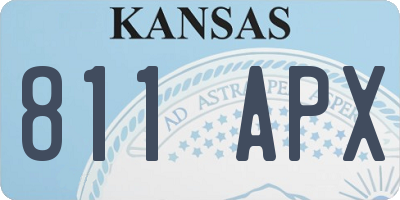 KS license plate 811APX