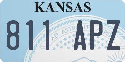 KS license plate 811APZ