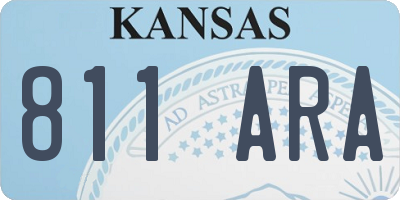 KS license plate 811ARA