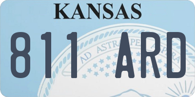 KS license plate 811ARD