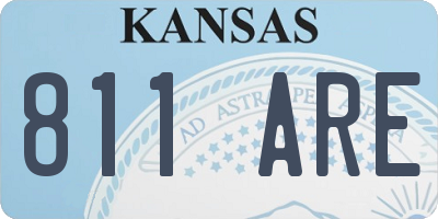 KS license plate 811ARE