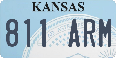 KS license plate 811ARM
