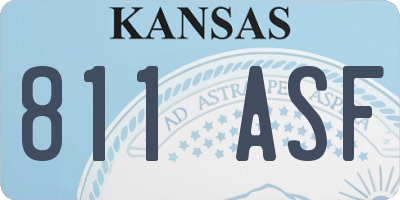 KS license plate 811ASF