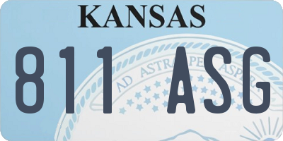 KS license plate 811ASG