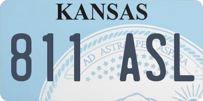 KS license plate 811ASL