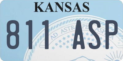 KS license plate 811ASP
