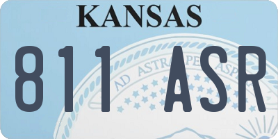 KS license plate 811ASR