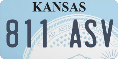 KS license plate 811ASV