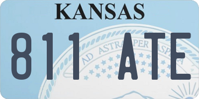 KS license plate 811ATE