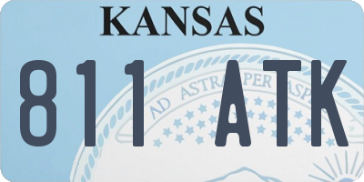 KS license plate 811ATK