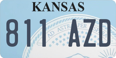 KS license plate 811AZD
