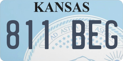 KS license plate 811BEG