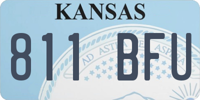 KS license plate 811BFU