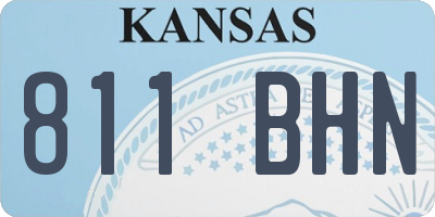 KS license plate 811BHN