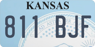 KS license plate 811BJF