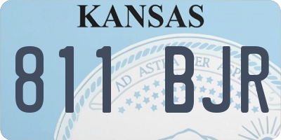 KS license plate 811BJR