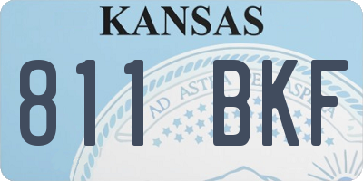 KS license plate 811BKF