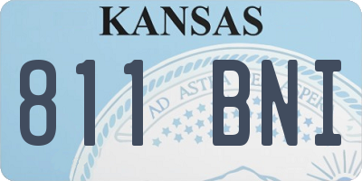 KS license plate 811BNI