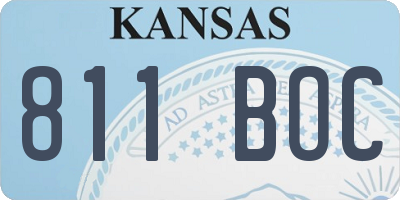 KS license plate 811BOC