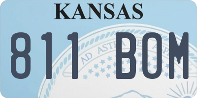 KS license plate 811BOM