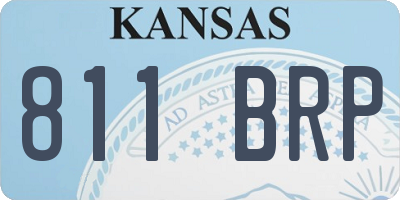 KS license plate 811BRP