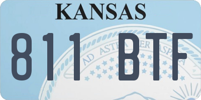 KS license plate 811BTF