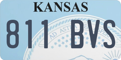 KS license plate 811BVS