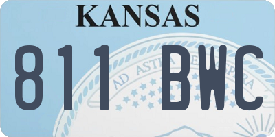 KS license plate 811BWC