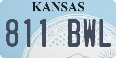 KS license plate 811BWL