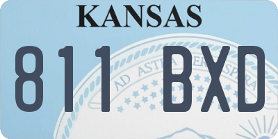 KS license plate 811BXD