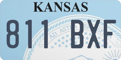 KS license plate 811BXF