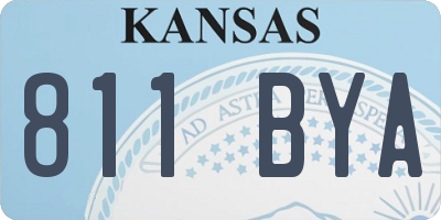 KS license plate 811BYA