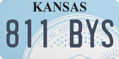 KS license plate 811BYS