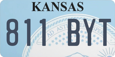 KS license plate 811BYT