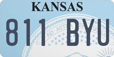 KS license plate 811BYU