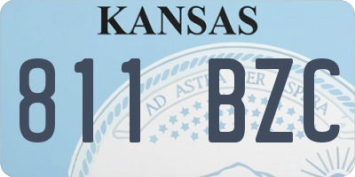 KS license plate 811BZC