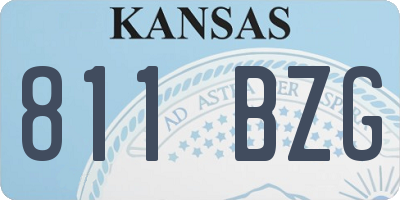 KS license plate 811BZG