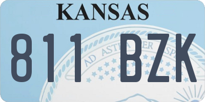 KS license plate 811BZK