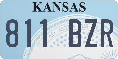 KS license plate 811BZR