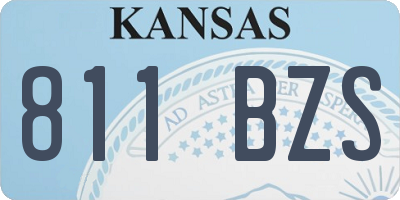KS license plate 811BZS