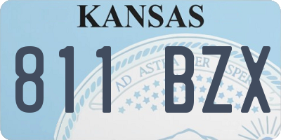 KS license plate 811BZX