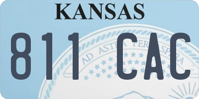 KS license plate 811CAC
