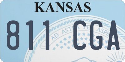 KS license plate 811CGA