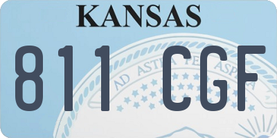 KS license plate 811CGF