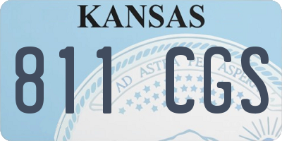 KS license plate 811CGS