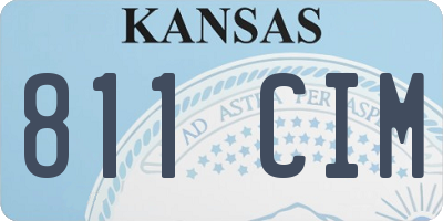 KS license plate 811CIM
