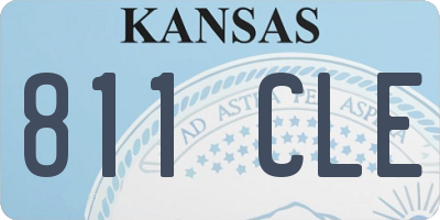 KS license plate 811CLE